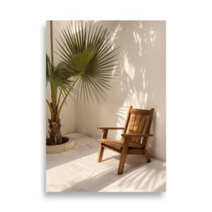 Tuoli ja palmu | Juliste