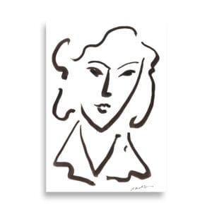 Henri Matissen Black and white face | Juliste